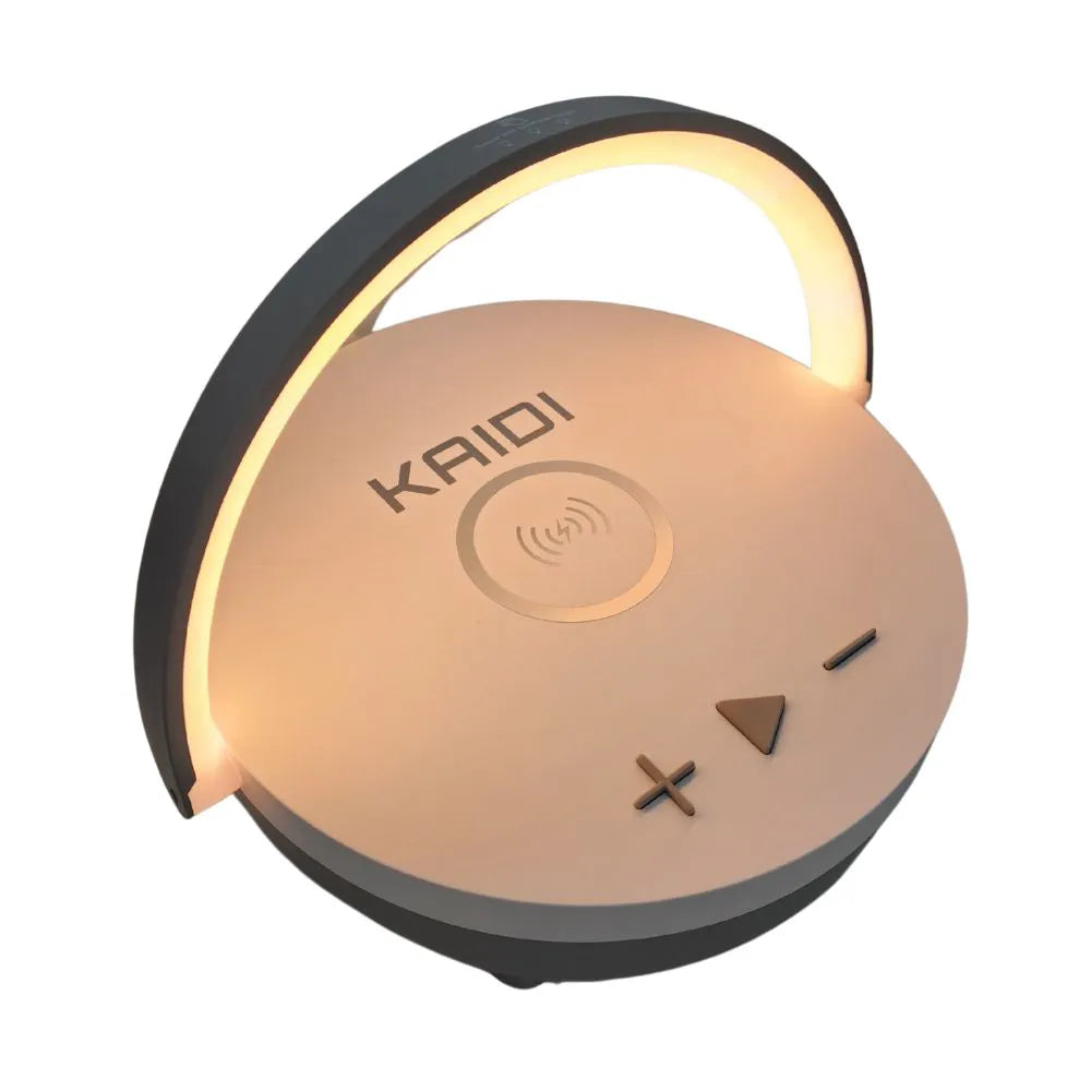 CAIXA DE SOM COM CARREGADOR POR INDUÇÃO 15W LED - KAIDI - KNC-8860