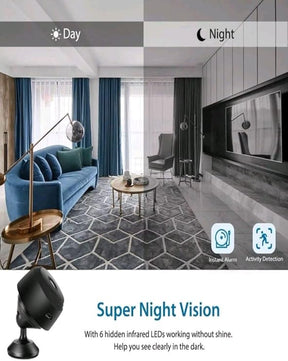 Mini Câmera Espiã A9 Wifi com Sensor e Visão Noturna