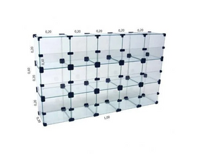 Baleiro de Vidro 100L x 60A x 20P cm