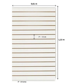 Painel Canaletado 1,22 x 0,61m