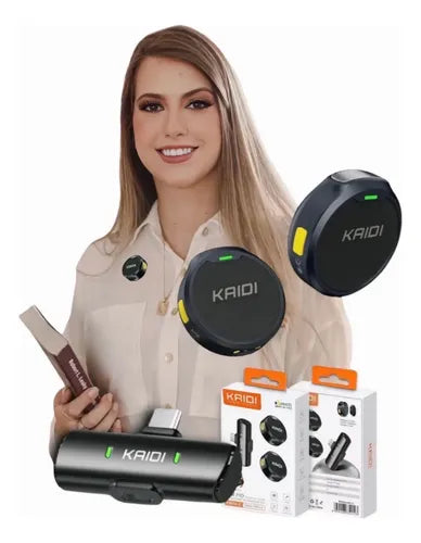 Microfone Sem Fio Lapela Duplo Anti Ruído P/iPhone 08 ao 14 Cor Preto lightining Vianova