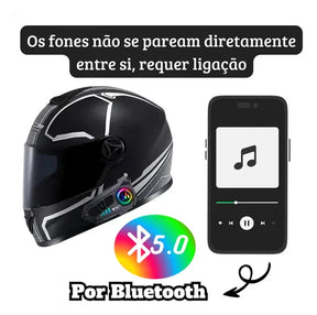 MCSB Fone De Ouvido Para Capacete Moto Bluetooth 5.3 Sem Fio Com Microfone Headset Rgb A Prova D'agua Motoqueiro Y10 Comunicador Sem Fio Motocicleta