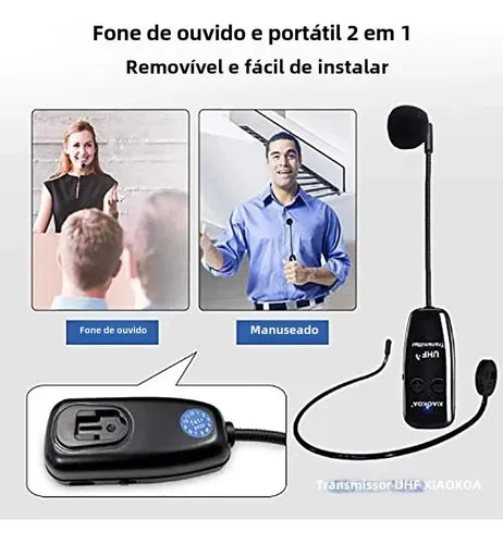 Microfone Sem Fio Headset Conferencia Professor Show Wireles