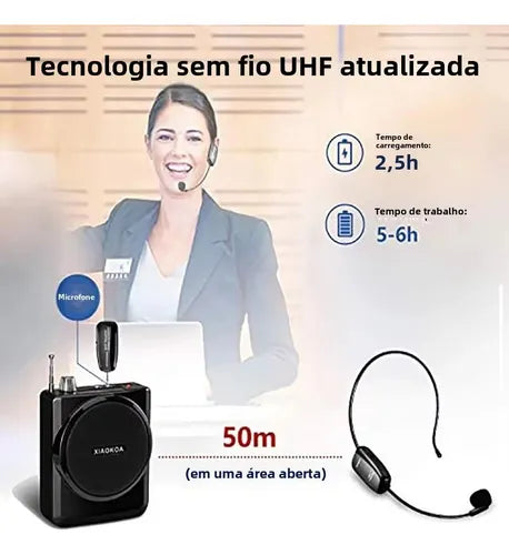 Microfone Sem Fio Headset Conferencia Professor Show Wireles