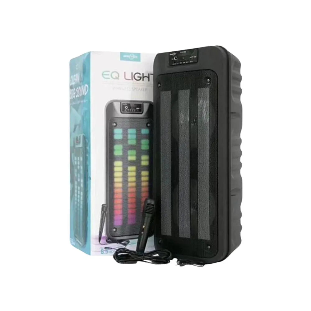 CAIXA DE SOM BLUETOOTH C/ MICROFONE 6,5"X2 LED RGB - GREATNICE - GTS-1852