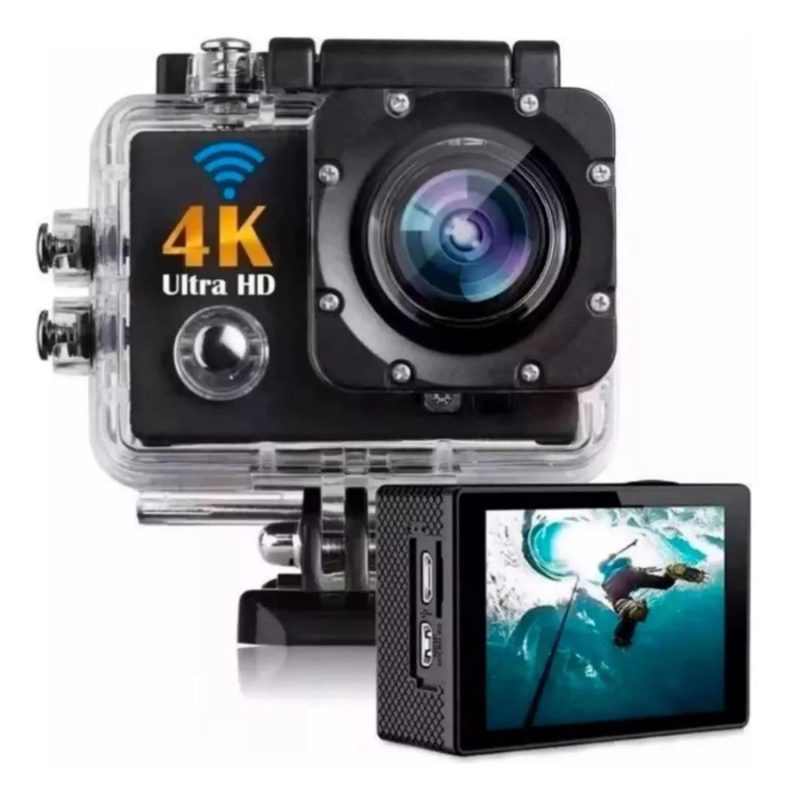 Câmera de Esportes e Ação 4k Full Hd a Prova D’Água Wifi Tipo Go Pro