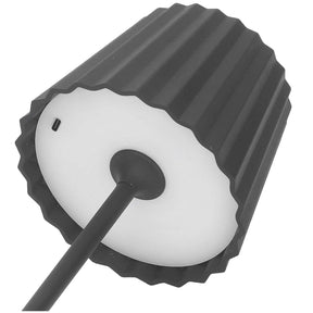 Luminária Abajur Mesa LED Touch Luxo Sem Fio Recarregável Preto