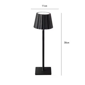 Luminária Abajur Mesa LED Touch Luxo Sem Fio Recarregável Preto
