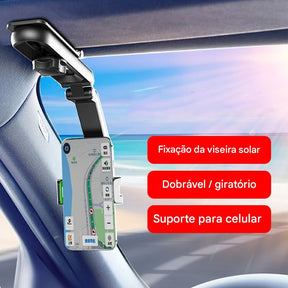 Suporte De Celular Para Quebra Sol Do Carro Rotação 360°