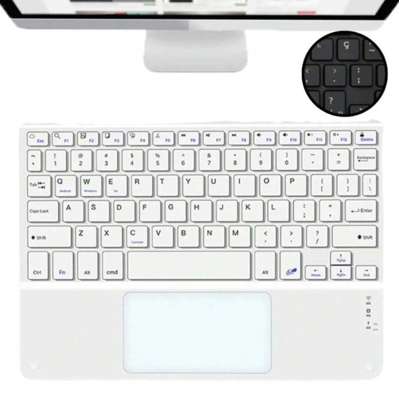 Teclado Sem Fio Bluetooth Com TouchPad